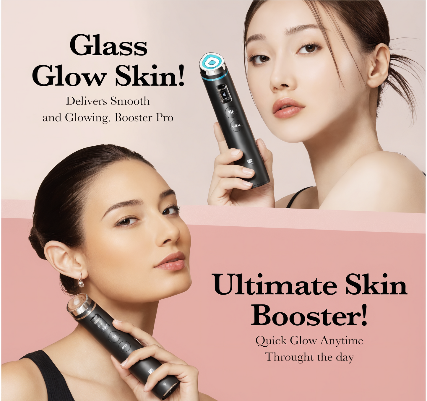 ✨ Age-R Booster Pro Pink – 6-in-1 Glow Device ✨ Get real glass skin at home with advanced Korean beauty tech.
